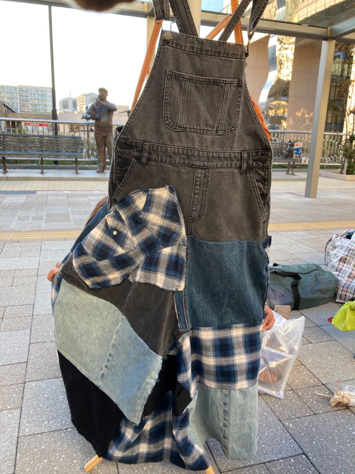 パッチワークジャンスカリメイク 古着 MLLL - メルカリ