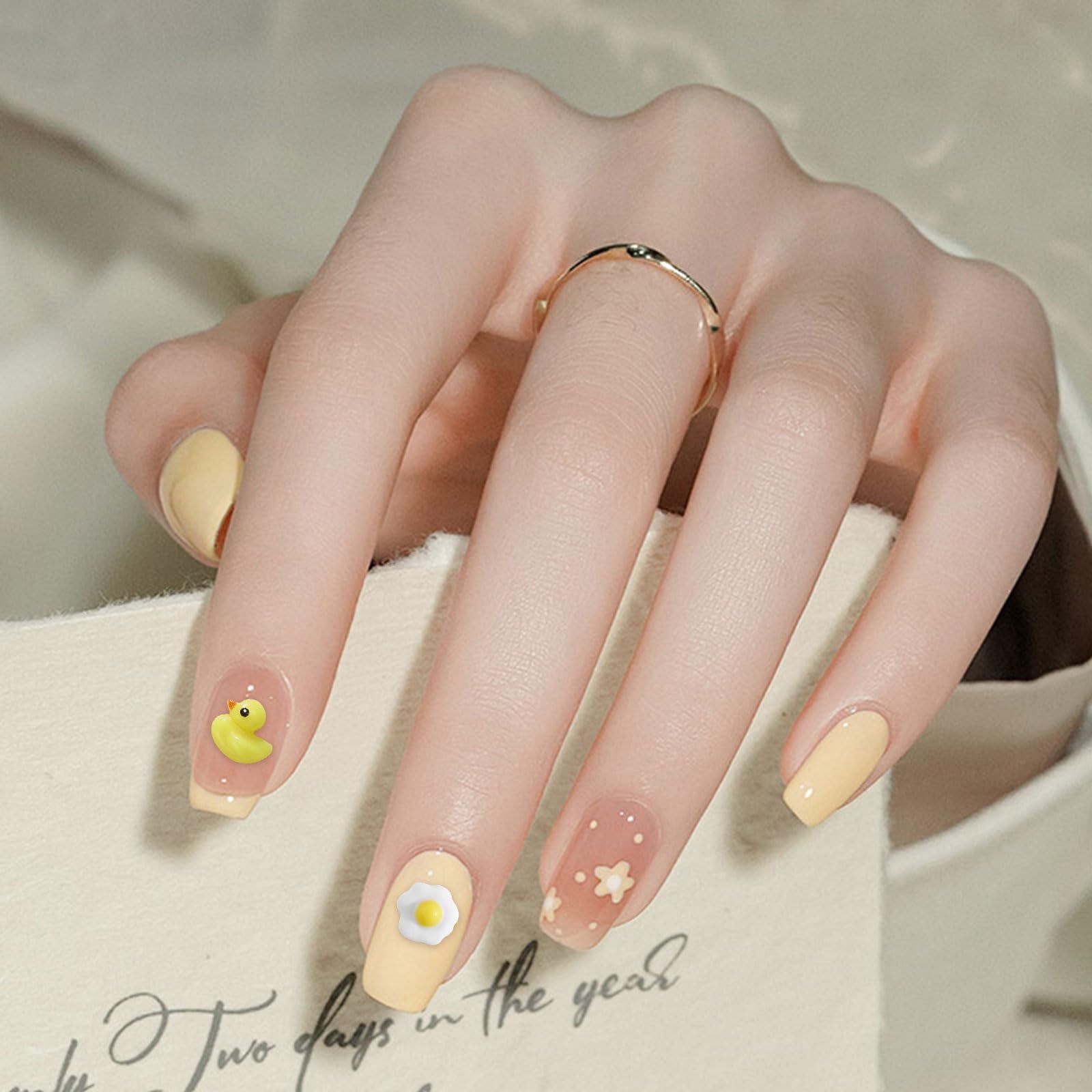 新品 ネイルパーツ アヒル 動物 100個セット 3d 立体 可愛い おしゃれ