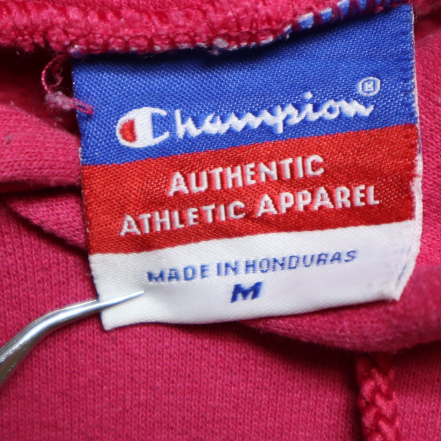 レディースXL 【A品】  Champion チャンピオン  スウェット パーカー プルオーバー 裏起毛 カレッジロゴプリント 無地 ピンク 厚手 ヘビーウエイト 秋冬 ヴィンテージ USA古着 O6+0177