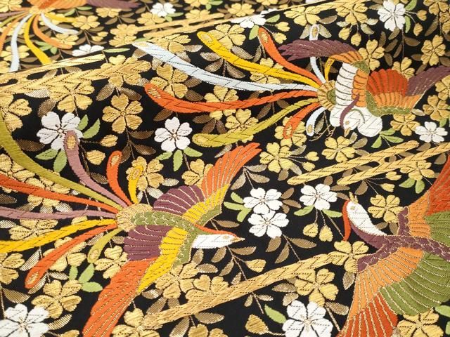 平和屋本店□極上 西陣 河合美術織物謹製 六通柄袋帯 唐織 鳳凰エ霞花