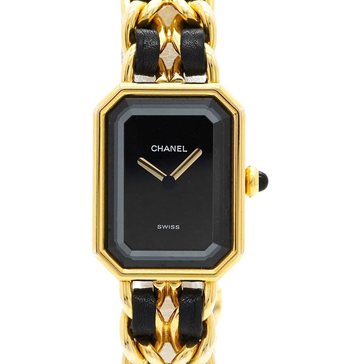 5wwm0215 シャネル プルミエール H0001 黒文字盤 腕時計 レディース