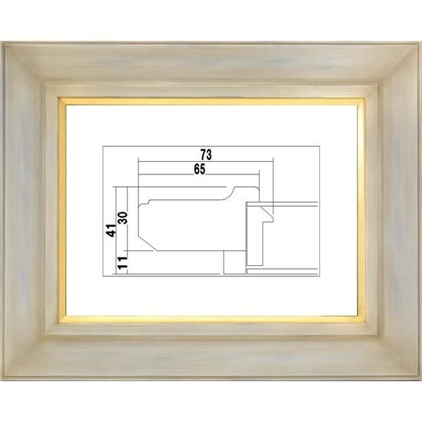 額縁 油絵/油彩額縁 樹脂製フレーム アクリル付 7744 サイズ F6号 アンティークアイボリー - メルカリ