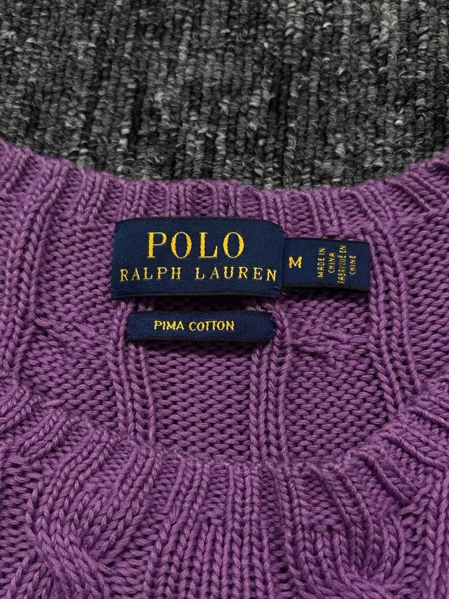 コットン ケーブル編み