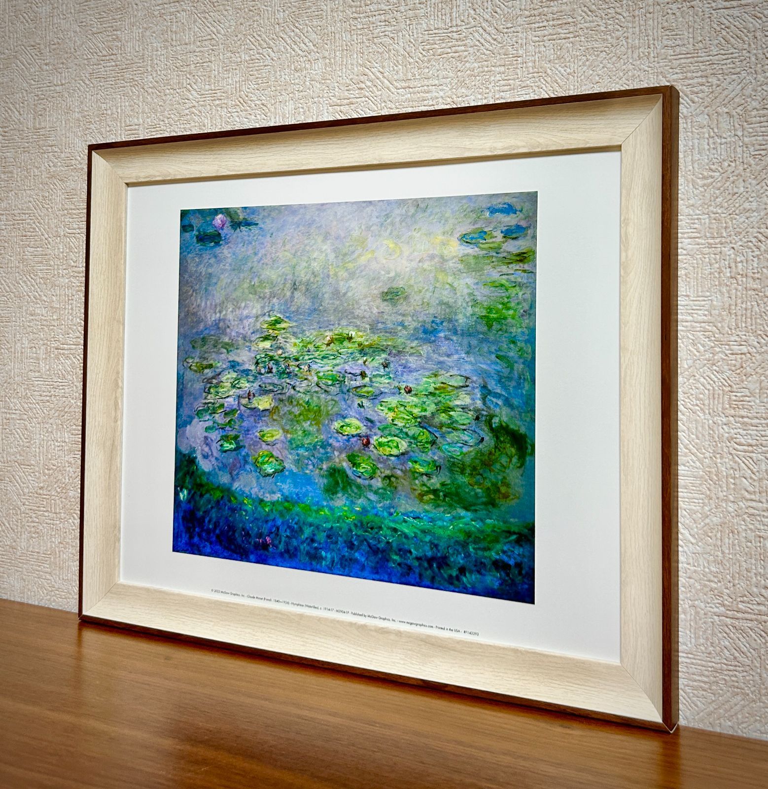 クロード・モネ、【コンタリーニ宮】、希少画集画、新品高級額・額装付 クロード・モネ、【製作中のブランシュ・モネ】、希少な額装用