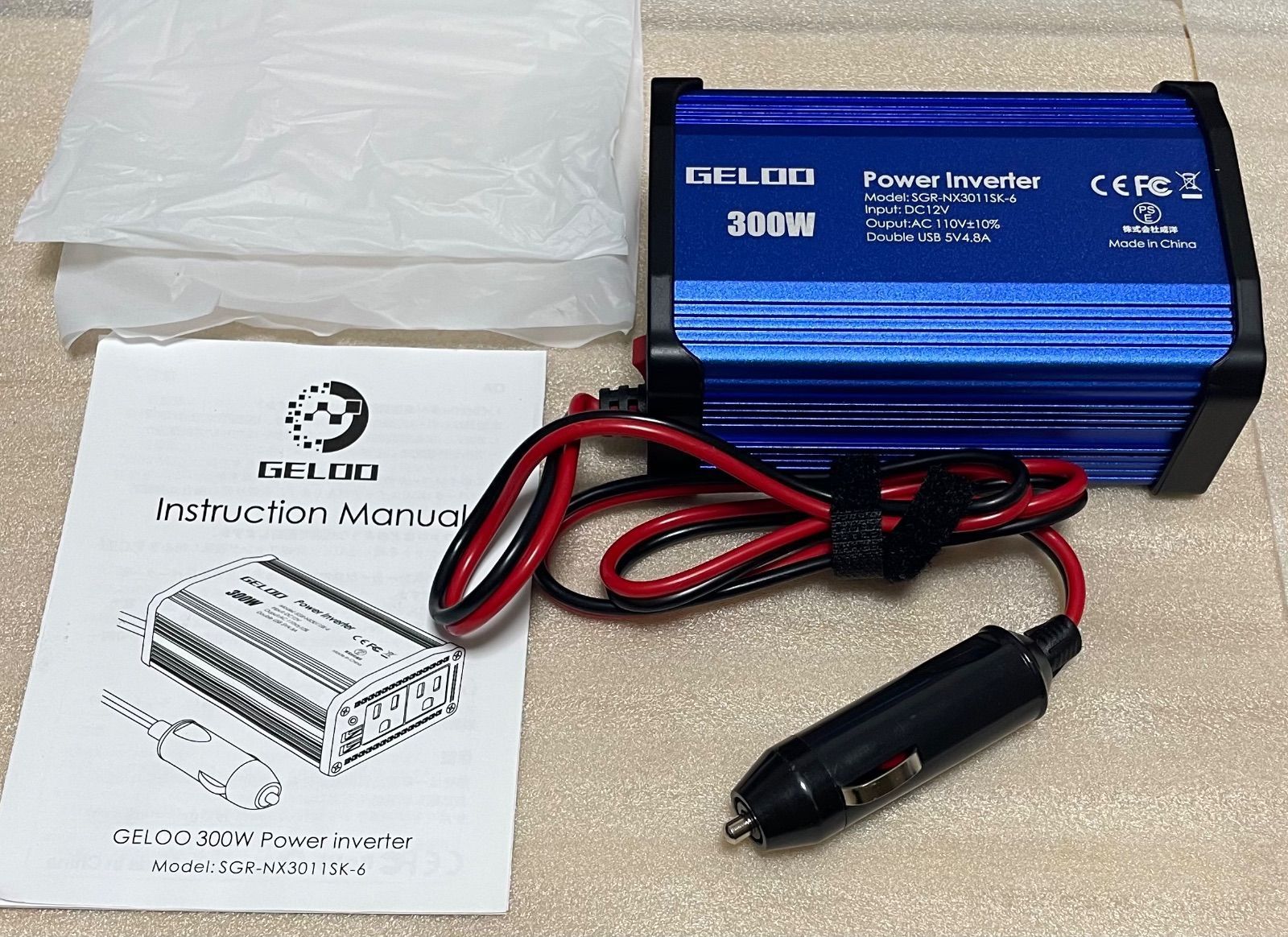 GELOO パワーインバータ 300W SGR-NX3011SK-6