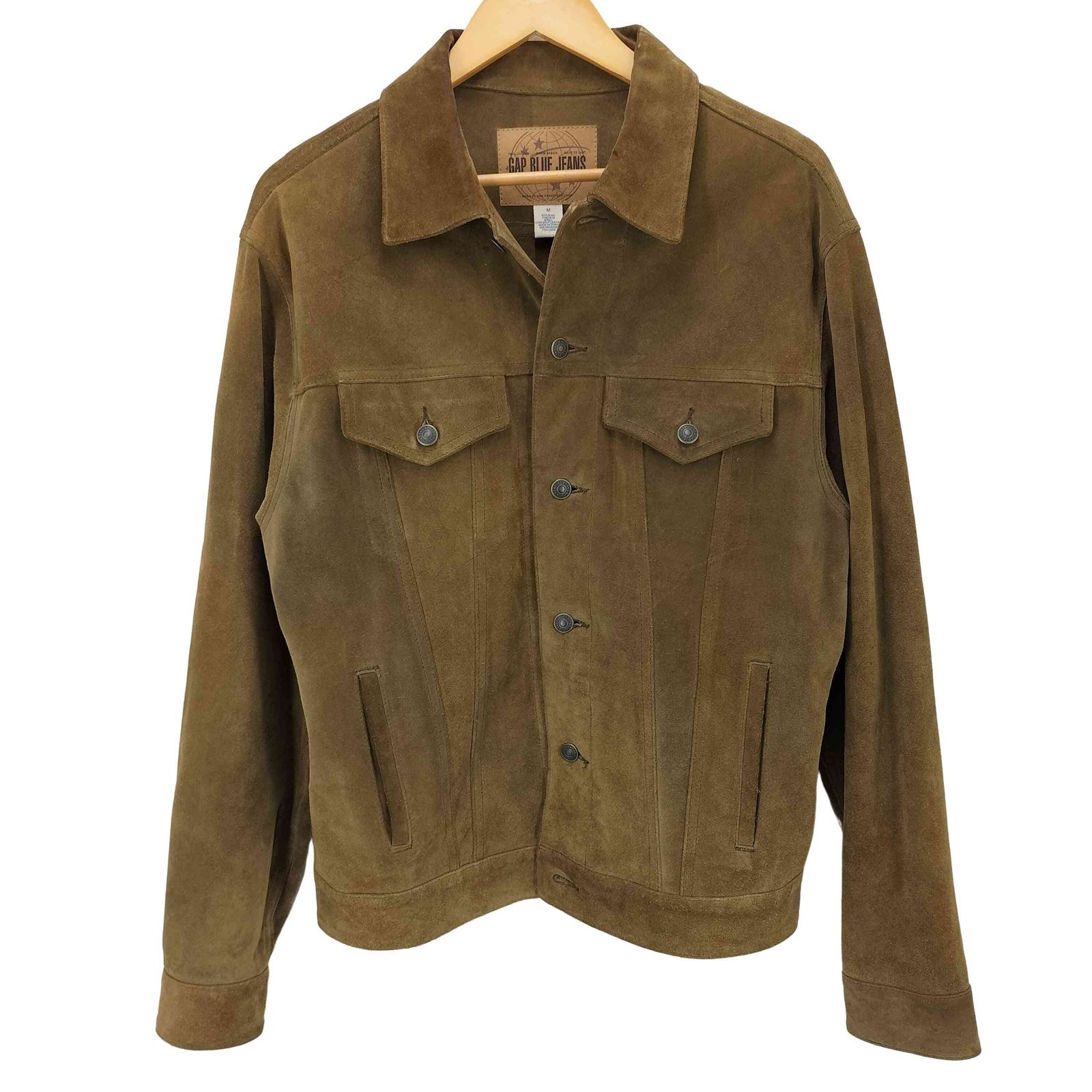 ギャップ Gap 00S 3rd 型 カウレザー スウェード ジャケット ギャップ Gap 00S BLUE JEANS 3rd 型 床革 カウレザー