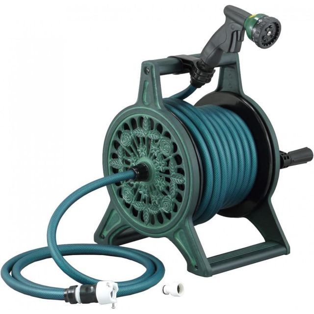 三洋化成 ブロンズリール 20m グリーン BR4-XT20GO 散水 ホースリール おしゃれ