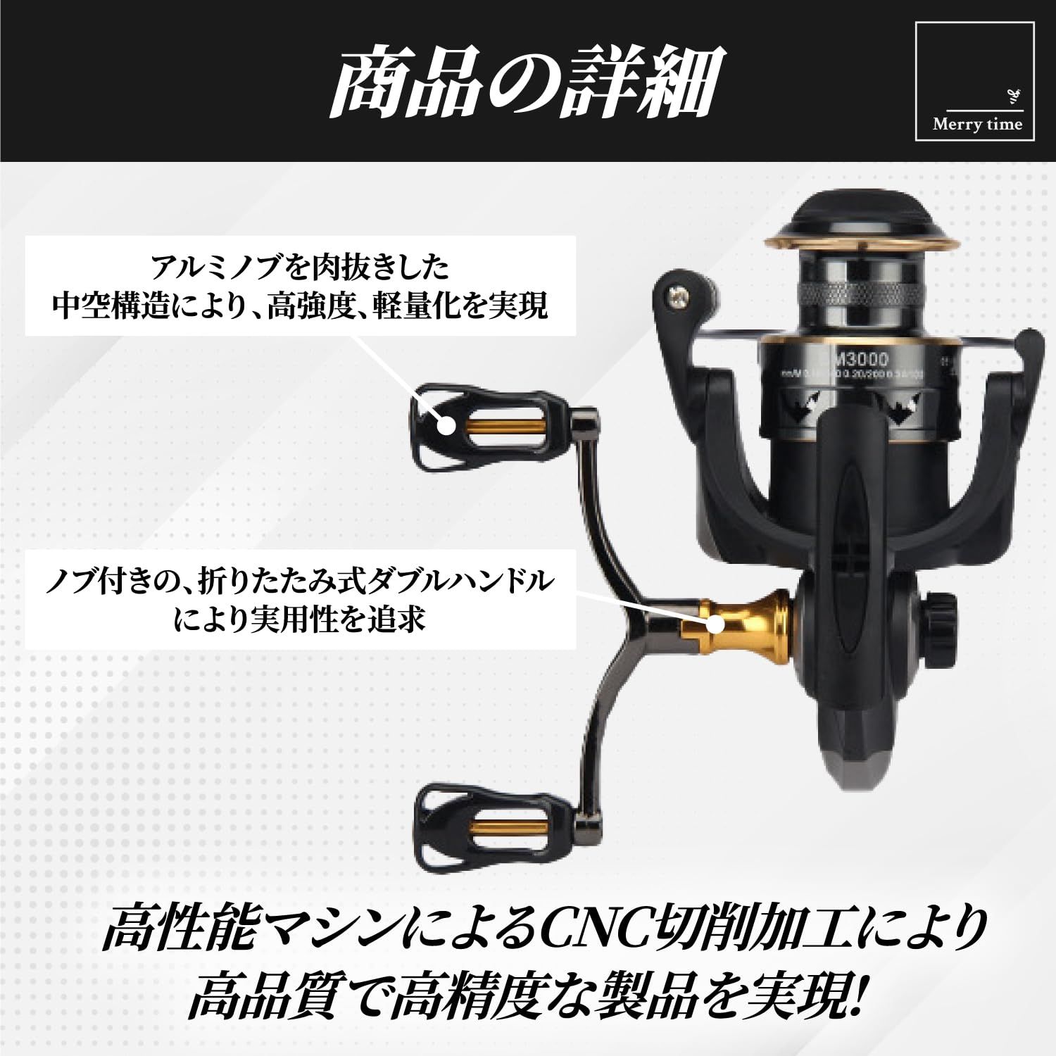 互換品 スピニング リール カスタム ダブル ハンドル 交換 ノブ付き ダイワ DAIWA 1000 4000番 対応 グリーン(緑)