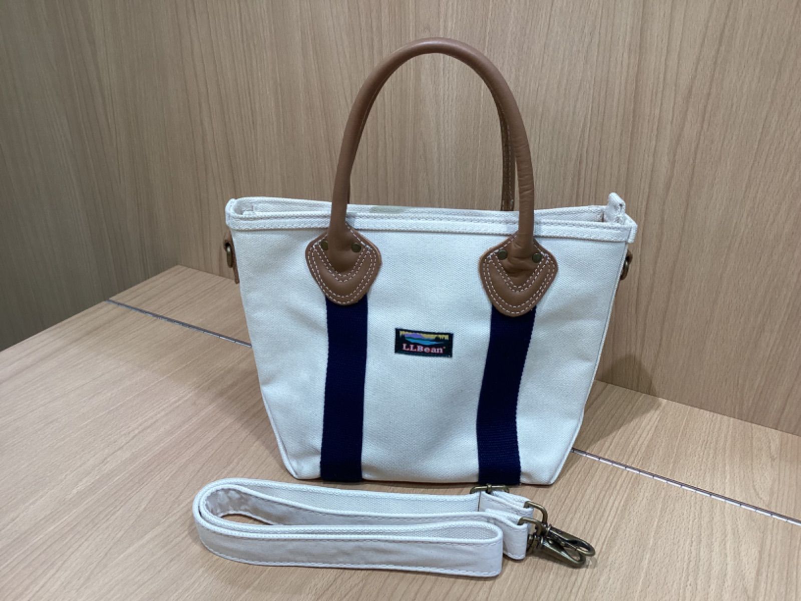 TA232 L.L.Bean エルエルビーン レザーハンドル2WAYバッグ - メルカリ