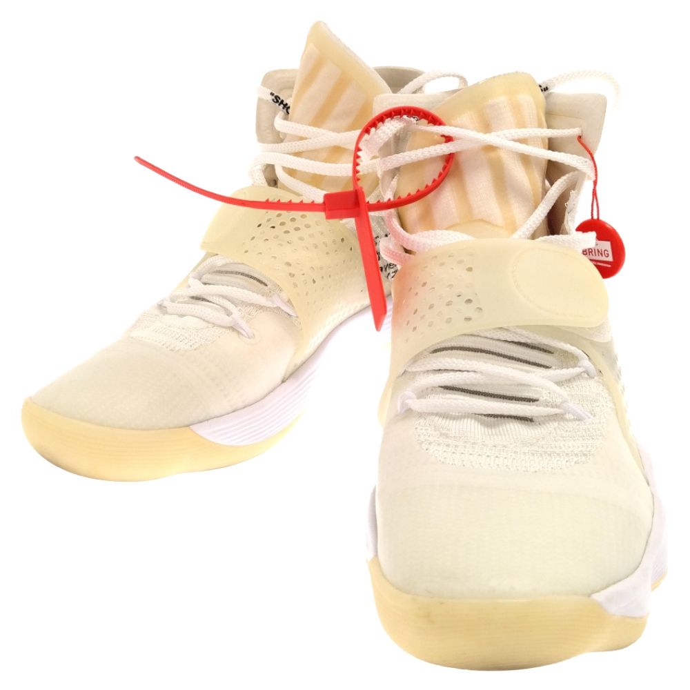 NIKE (ナイキ) ×OFF-WHITE THE TEN REACT HYPERDUNK 2017 ×オフホワイト ザ テン リアクト  ハイパーダンク 2017 ハイカットスニーカー ホワイト US10/28cm AJ4578-100