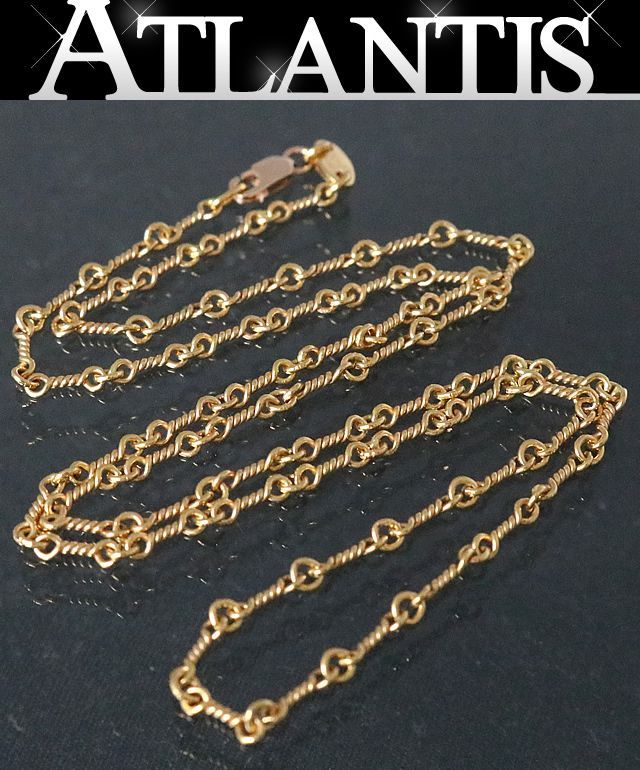 銀座店 クロムハーツ 22K ツイストチェーンネックレス 20インチ