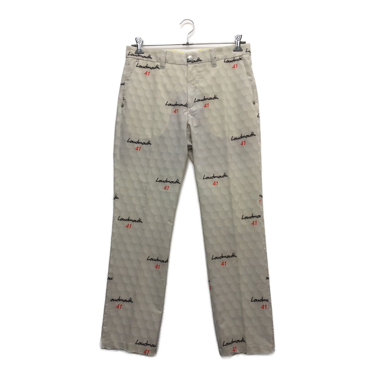 Loudmouth - coco 中古 ラウドマウス LOUDMOUTH メンズ パンツ L 白  ホワイト ロングパンツ 裏地付き ドット 中古 メンズ ラウドマウス LOUDMOUTH パンツ L 白 ホワイト 裏地