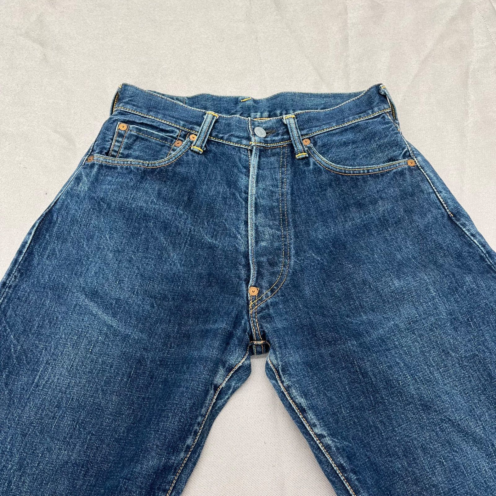 エビスジーンズ　NO2　2001　31×35　生産国日本　カモメペイント エビスジーンズ NO2 2001 31×35 生産国日本 カモメペイント水色 - メルカリ