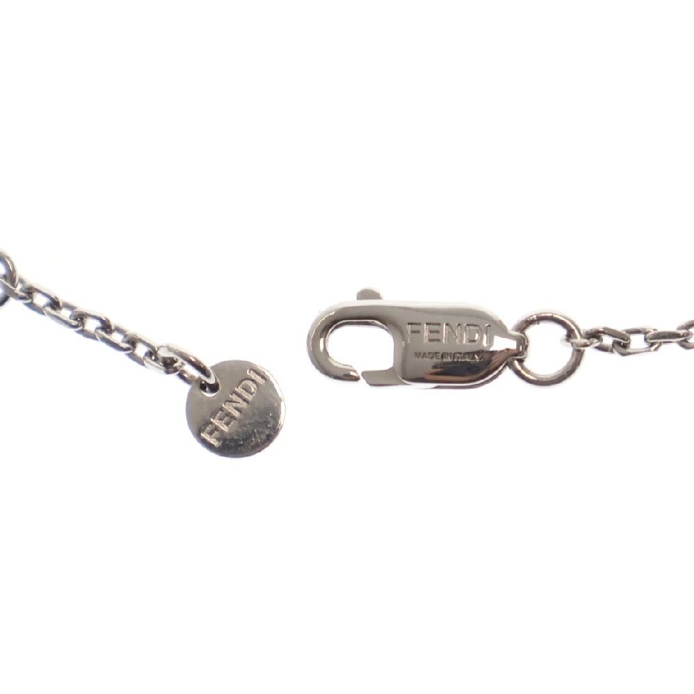 FENDI (フェンディ) ロゴ キーモチーフ ネックレス シルバー