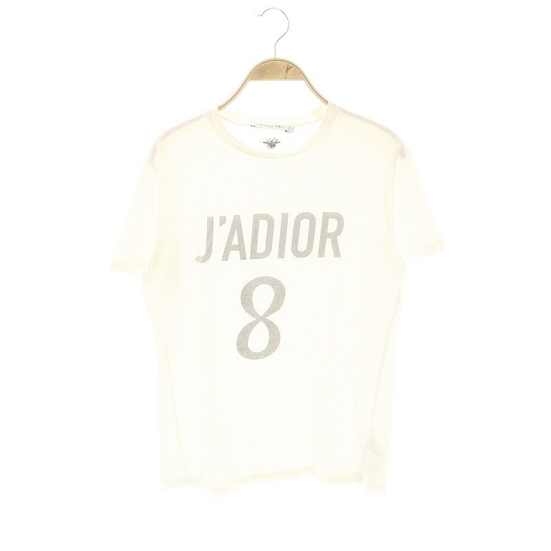 クリスチャンディオール Christian Dior JADIOR ロゴTシャツ カットソー リネン混 XS 白 |MI OS