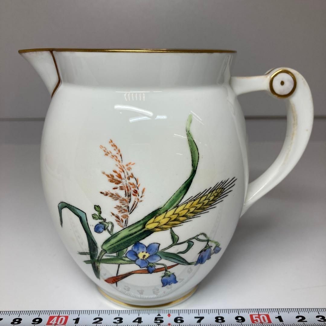 激 品 英国 ミントン アンティークピッチャー高さ13cm東H5-0527