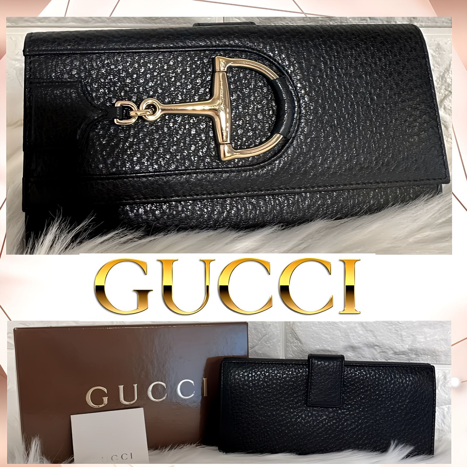 GUCCI グッチ Wホック 長財布 ホースビット ブラック 楽天市場】【秋