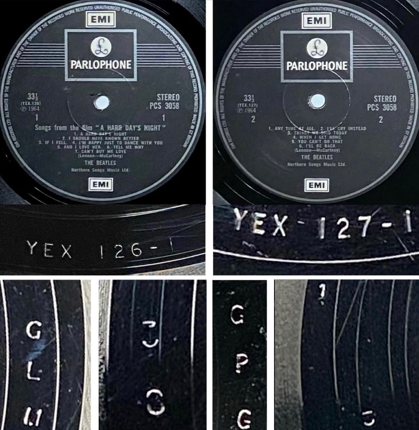The Beatles 『A Hard Day's Night』 UK盤 2EMI LP PCS3058 - メルカリ