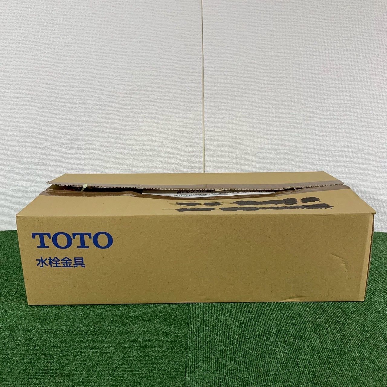 開封品 TOTO トウトウ TKS05308JA 台付シングル混合水栓 エコシングル 浄水カートリッジ内蔵 ハンドシャワー D1751
