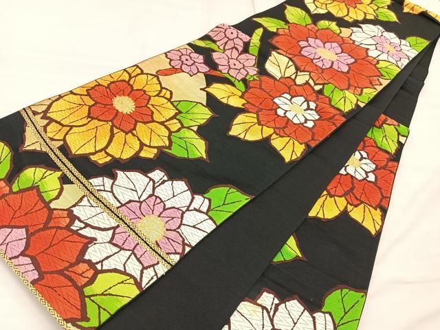 袋帯　正絹　六通柄　七宝紋様　444cm 袋帯 正絹 六通柄 七宝紋様 444cm 袋帯 ふくい謹製 華七宝