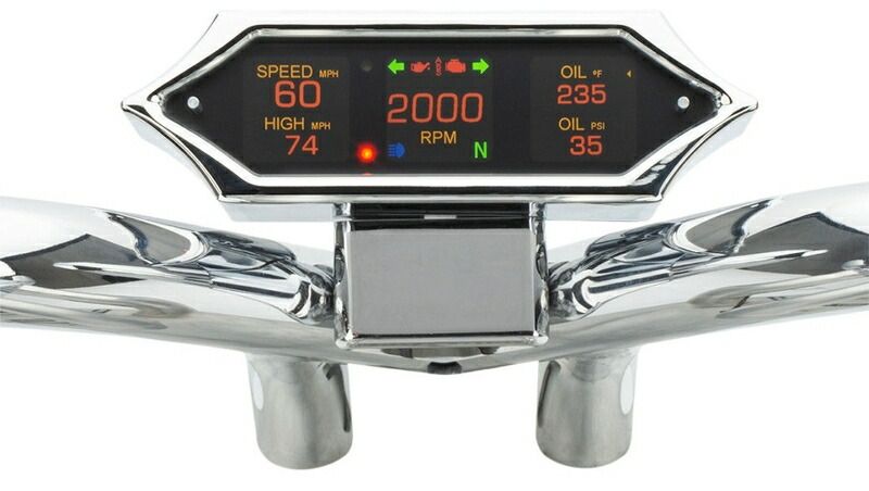 MLX-9000シリーズ デジタルメーター SPIKE 2004〜13年ダイナ ソフテイル ロードキング|クローム