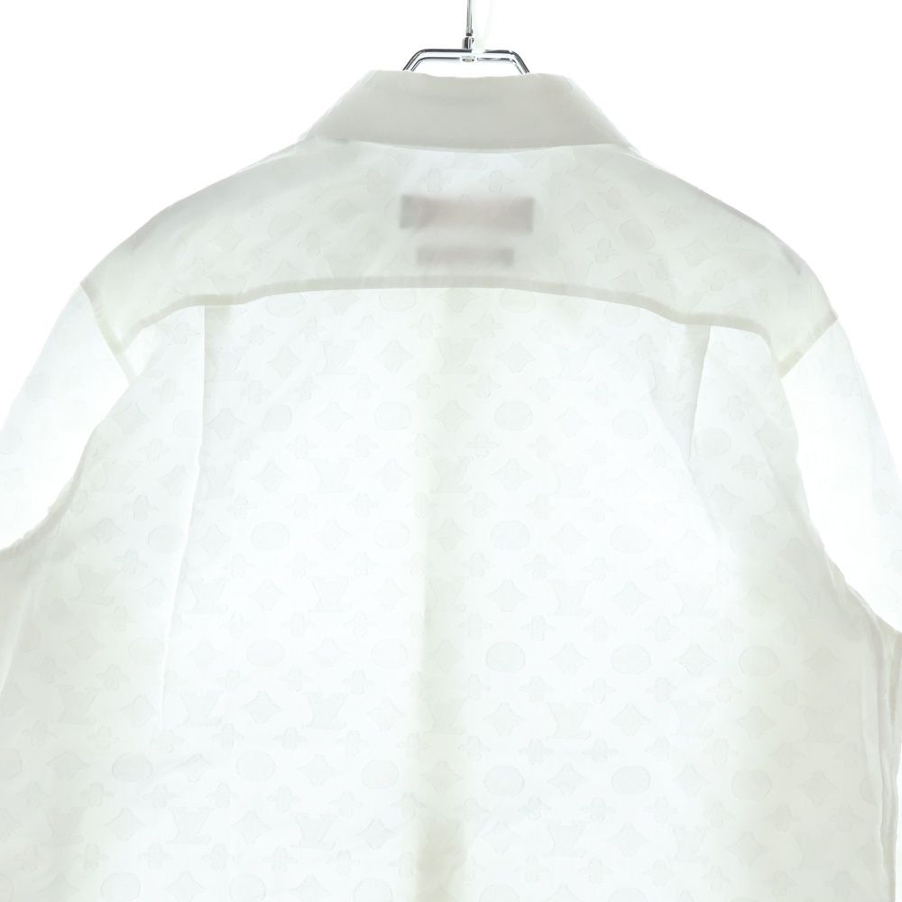Louis Vuitton カモフラ織柄 ホワイト 長袖シャツ LOUIS VUITTON (ルイヴィトン) 22SS モノグラム レギュラー