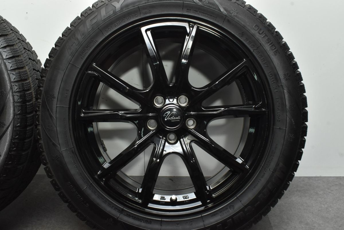 【バリ溝 美品】VERTHANDI 17in 7J +48 PCD100 HIFLY Win-turi 212 225/55R17 スバル フォレスター インプレッサXV アウトバック