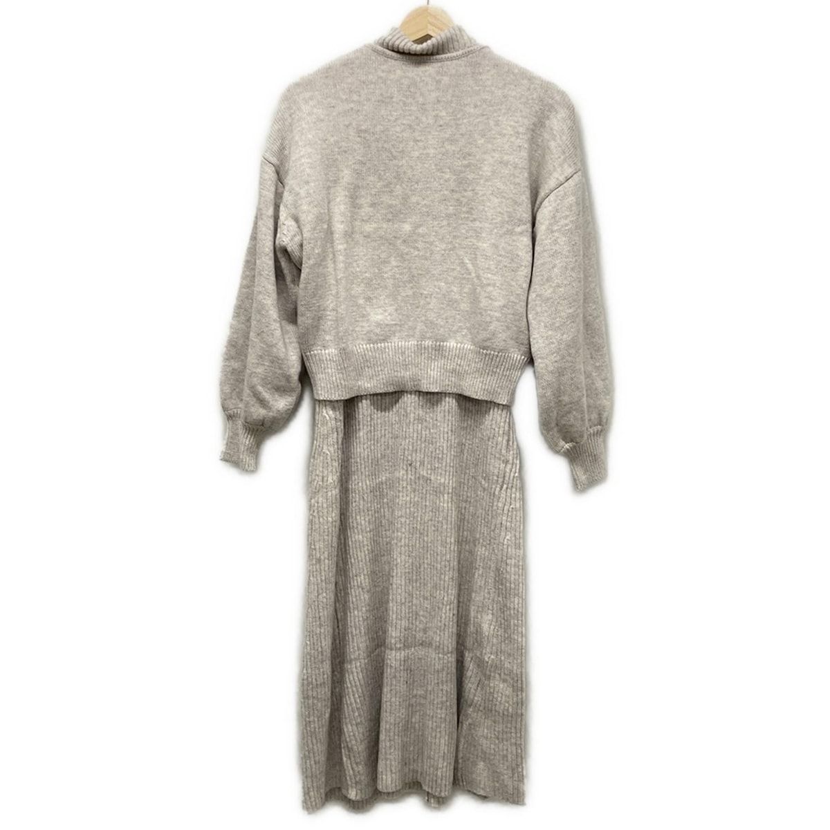 SHIPS シップス ワンピースセットアップ サイズF レディース - アイボリー×パープル ニット