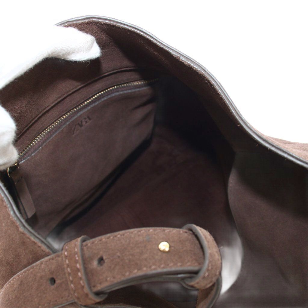 ZARA／ソフトスプリットスエードアシンメトリーバケットバッグ ザラ ZARA ソフトスプリットスエード アシンメトリー バケット バッグ