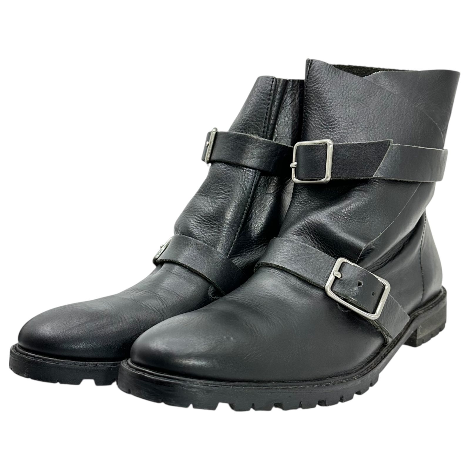 zucca(ズッカ) Double Belt Leather Engineer Boots ダブルベルト 