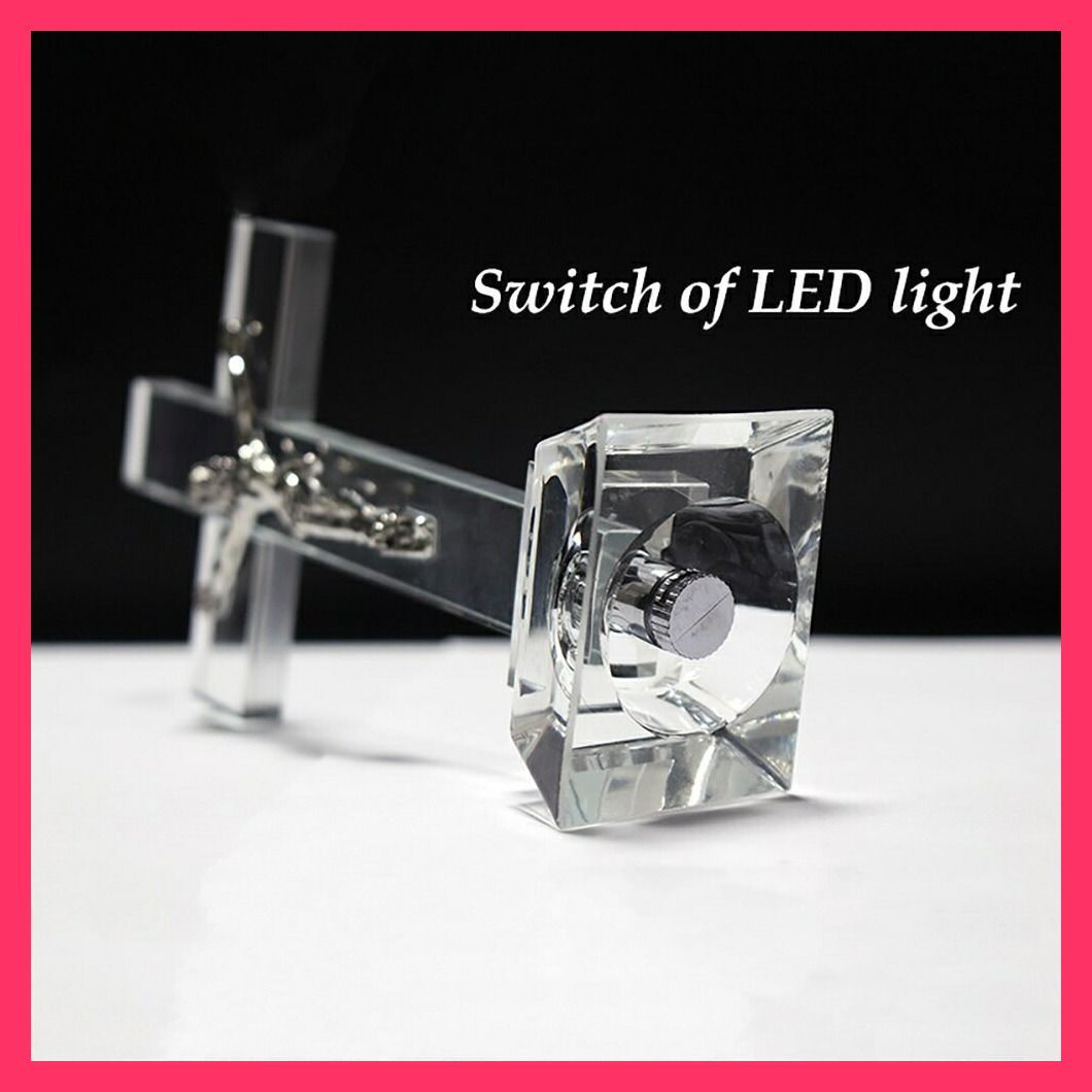 置物 ガラス キリスト像 LED クリスタル オブジェ ビンテージ クAiO 在庫限り】置物 ガラス キリスト像 LED クリスタル オブジェ