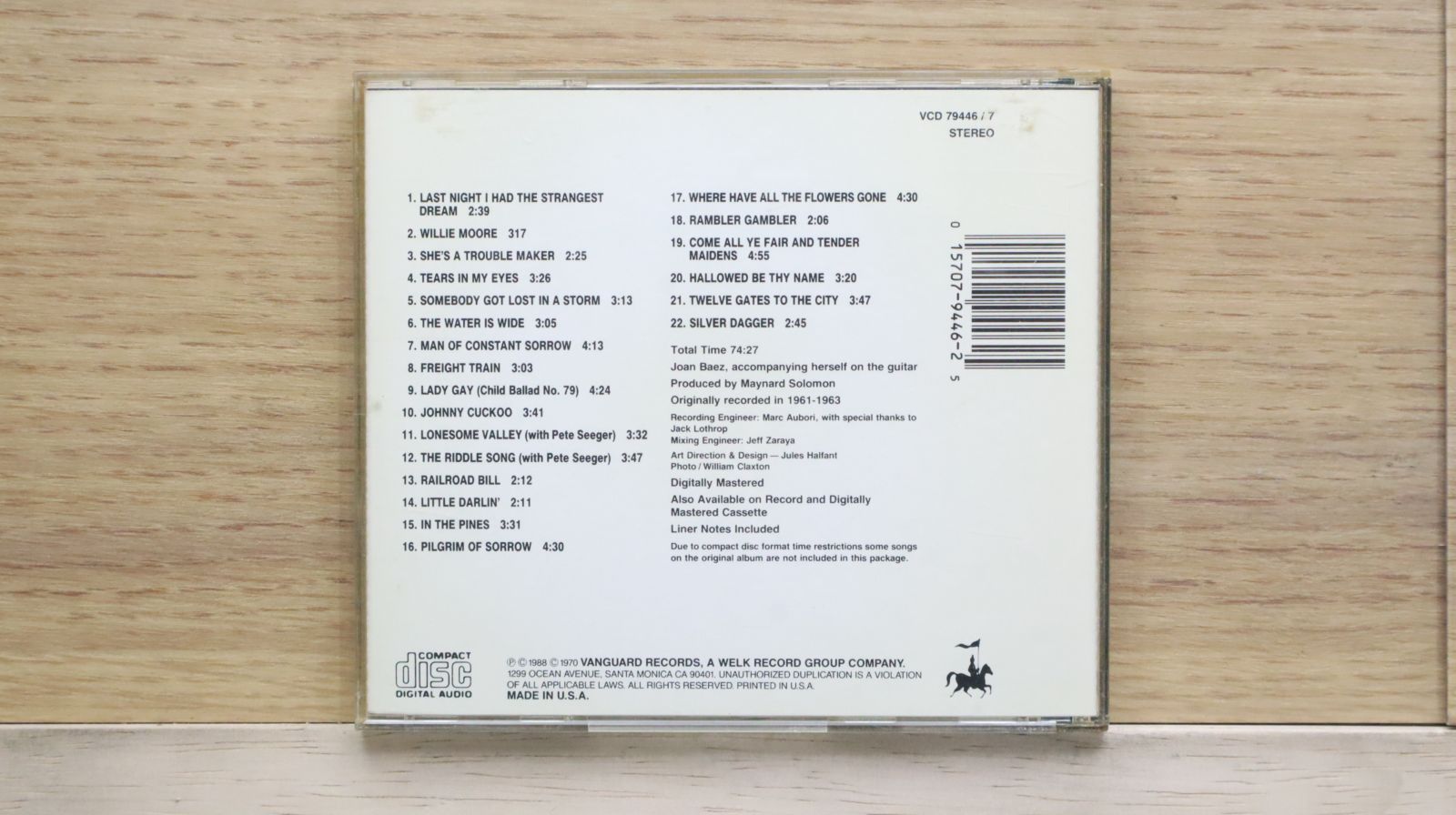 中古CD☆ジョーン・バエズ/Joan Baez□ Very Early Joan