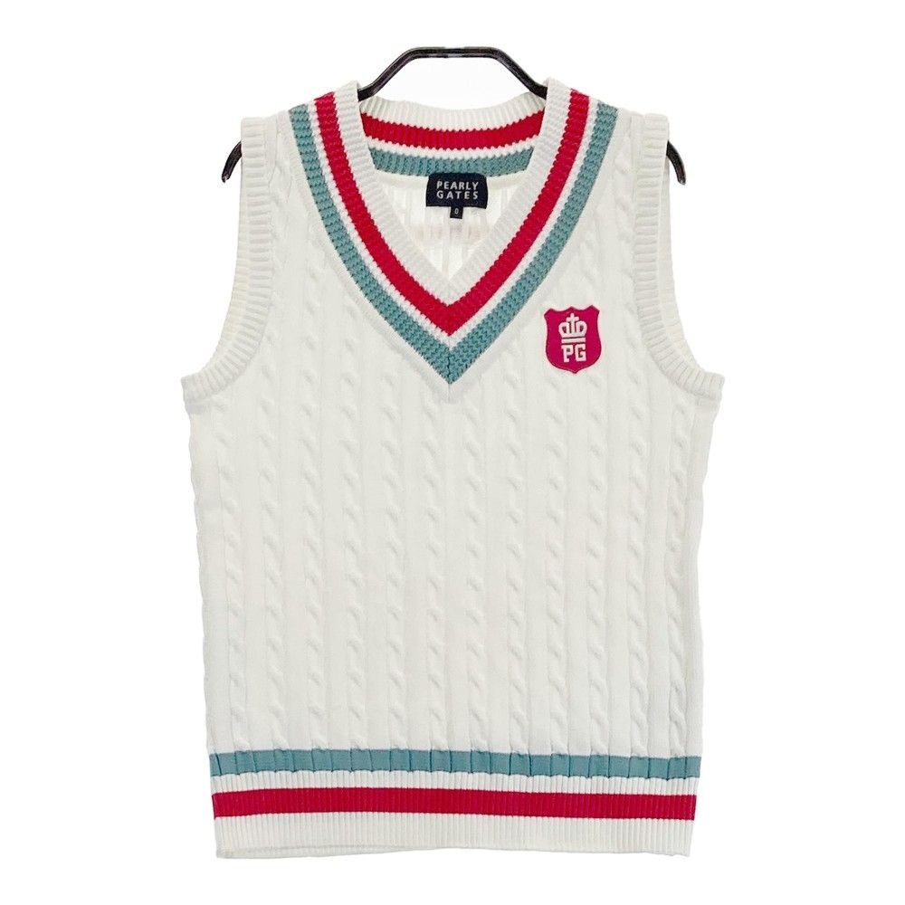 サイズ：0 PEARLY GATES パーリーゲイツ ニット ベスト ケーブル