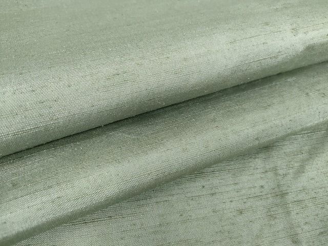 平和屋着物○男性 紬 色無地 灰青色 正絹 逸品 AAAY5936ph