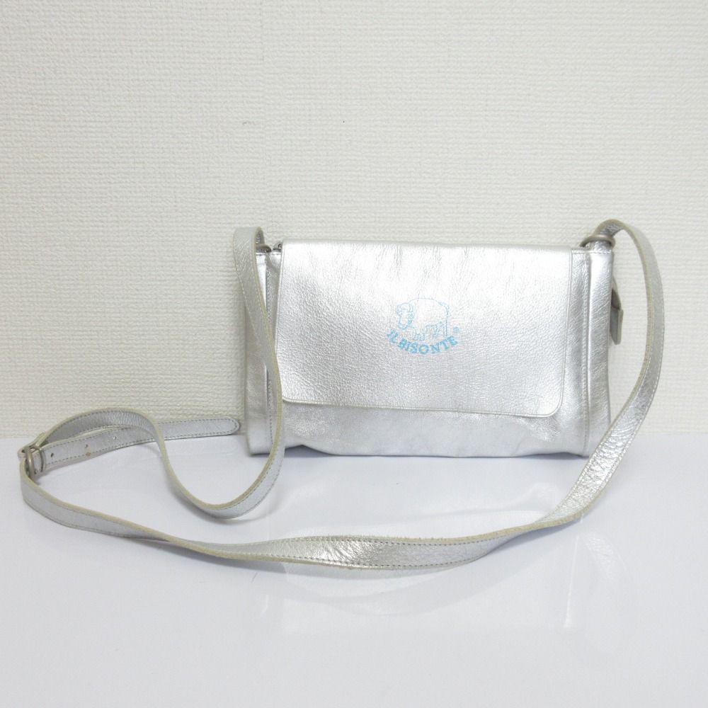 イルビゾンテ新品未使用シルバーバッグ イル ビゾンテ IL BISONTE ショルダーバッグ （SILVER