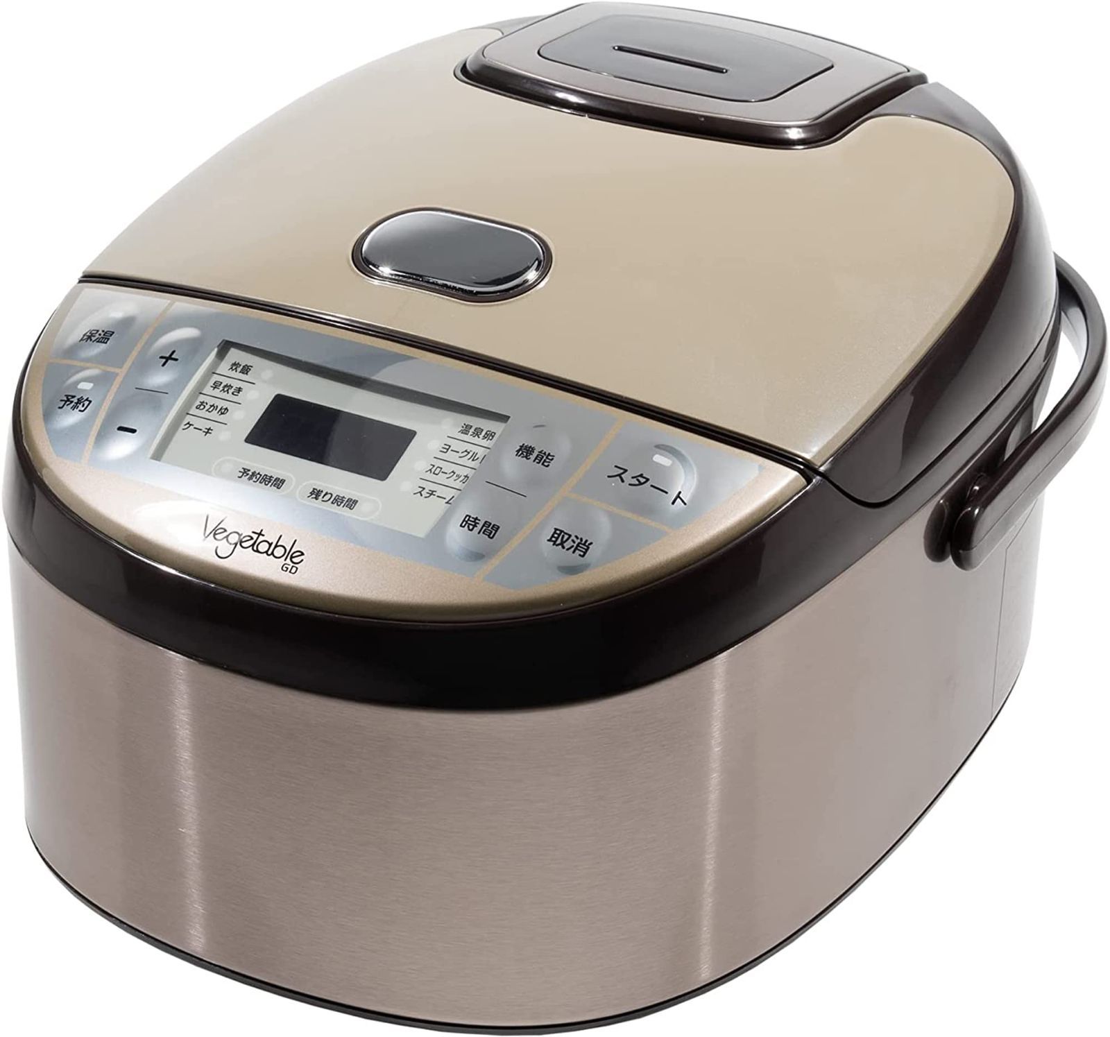 東京Deco 多機能 炊飯器 5.5合炊き マイコン式 厚釜 シャンパンゴールド 8種類の充実のメニュー 炊飯|早炊き|おかゆ|ケーキ|温野菜|ヨーグルト|スロークッカー|スチーム 予約機能 24時間保温 着脱式 丸洗い 一人暮らし 調理鍋 炊飯