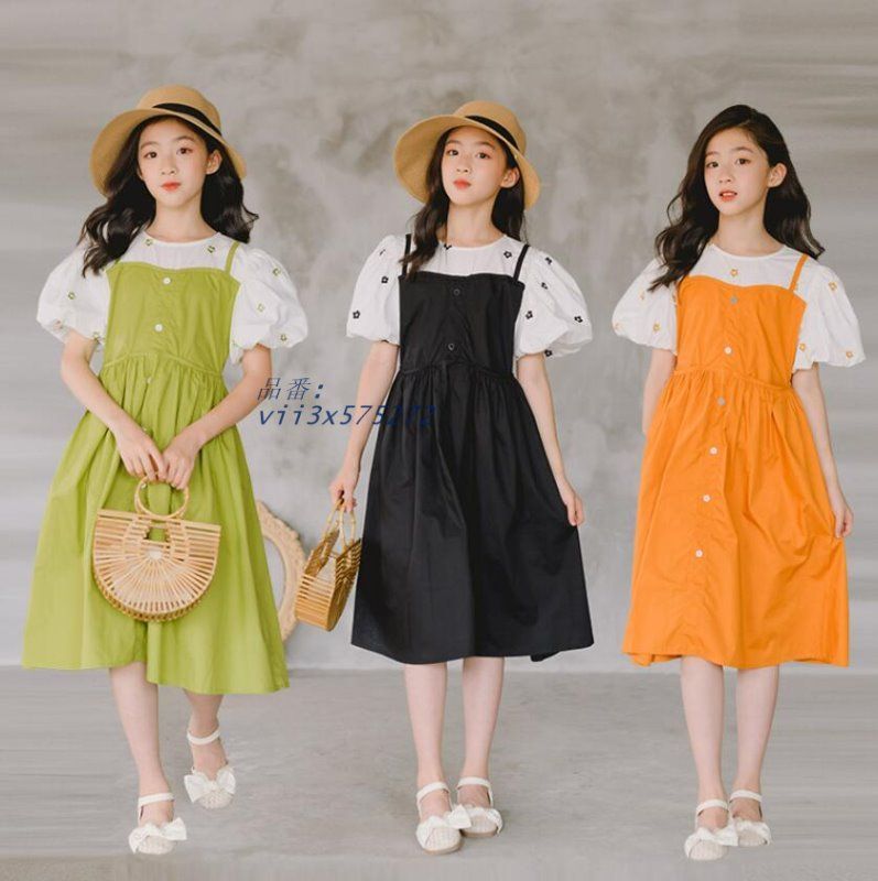  女の子ワンピース夏新作 韓国風プリンセススカート キッズワンピース120CM 130CM 140CM 150CM 夏服キッズワンピース 半袖ワンピース 170CM子供服 160CM  vii3x575272 ワンピース