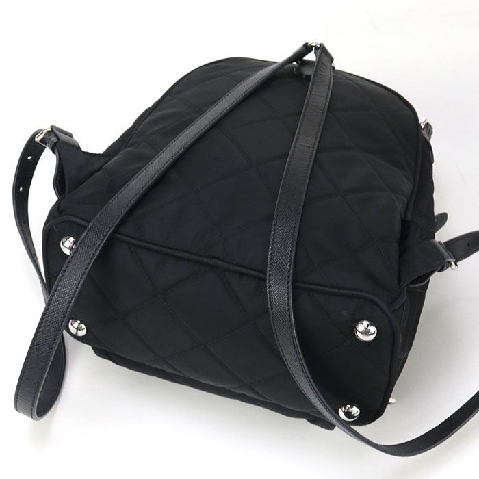 プラダ　PRADAレザー&ナイロン　バックルブーツ　黒　サイズ5 1/2 中古 プラダ PRADAレザー&ナイロン バックルブーツ 黒 サイズ5 1/2