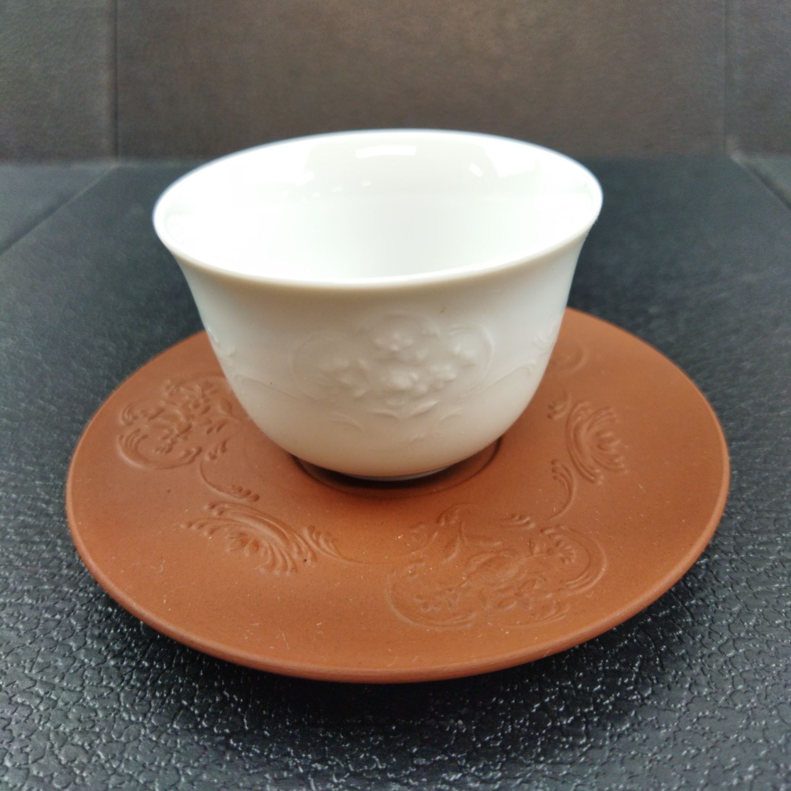 マイセン Meissen 茶器 5客セット 白磁レリーフ 煎茶セット 湯のみ