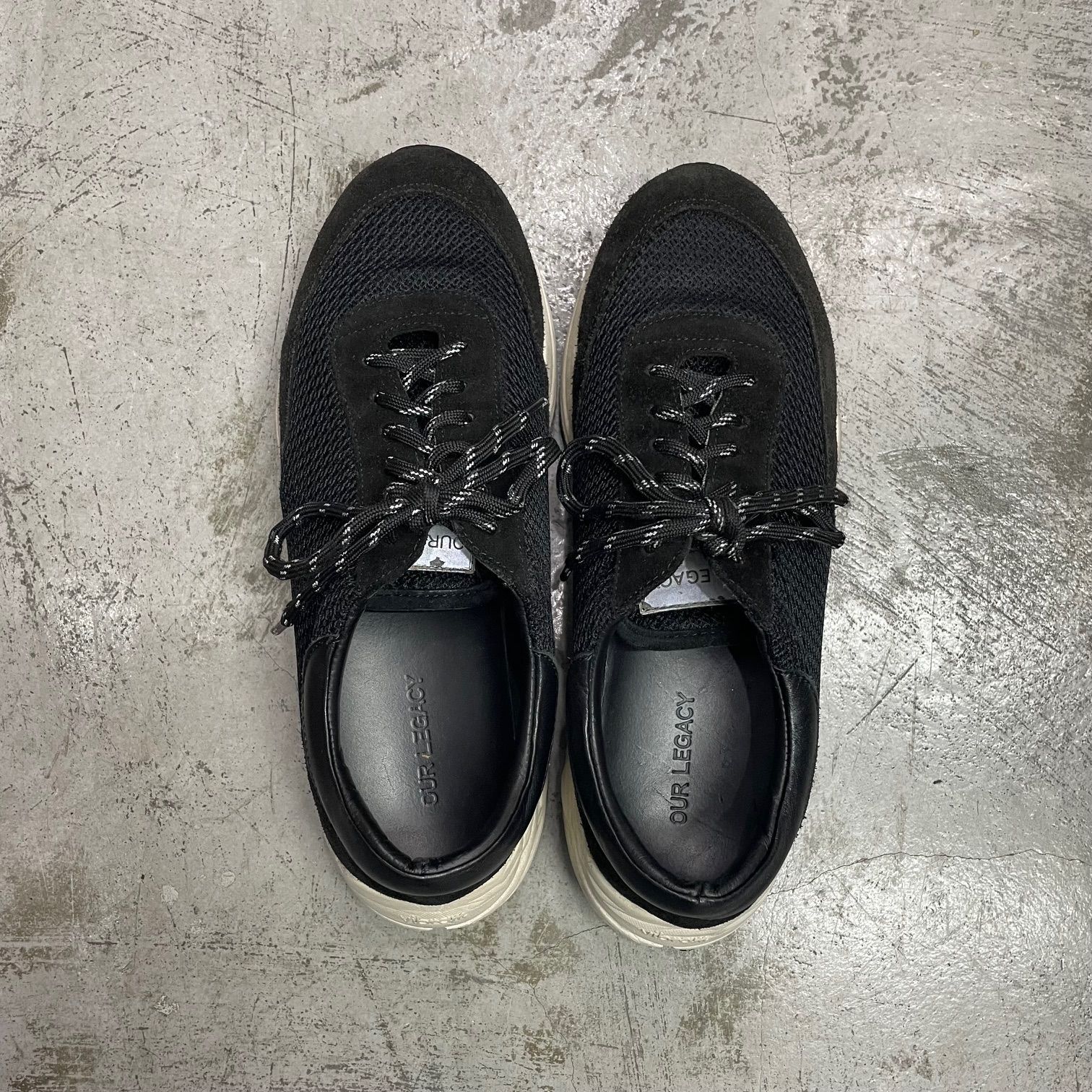 送料・関税込み ★OUR LEGACY★ ブラック モノランナー OUR LEGACY MONO RUNNER モノランナー メッシュ スニーカー