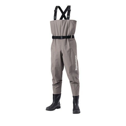 シマノ FF-052T ハイパーウェーダー(チェストハイ・カットフェルトソール) S スモークグレー | 釣具 釣り フィッシング