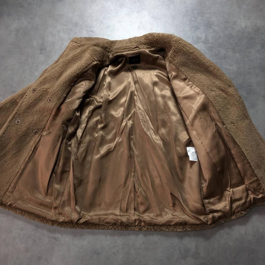 WQ718 MaxMara WEEKEND テディベア コート 42 ブラウン ボアウールコート マックスマーラウィークエンド GULLKHAN_COM