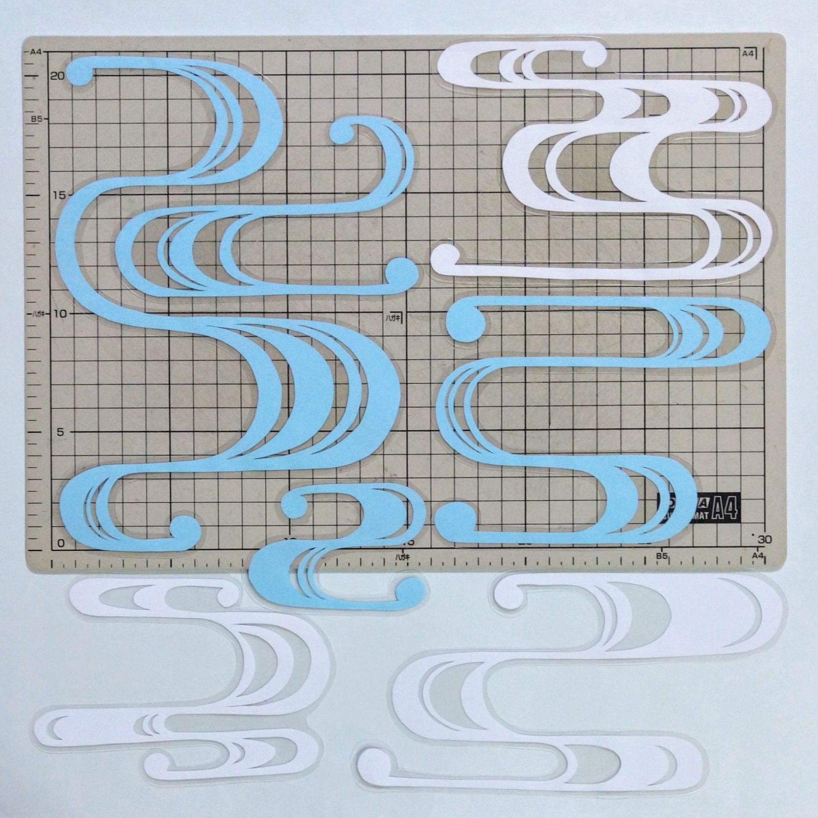 ずっと気になってた 壁面飾り】5月 切り絵『菖蒲 と 太鼓橋』アゲハ蝶・板締染和紙 Craft / Cloth Products