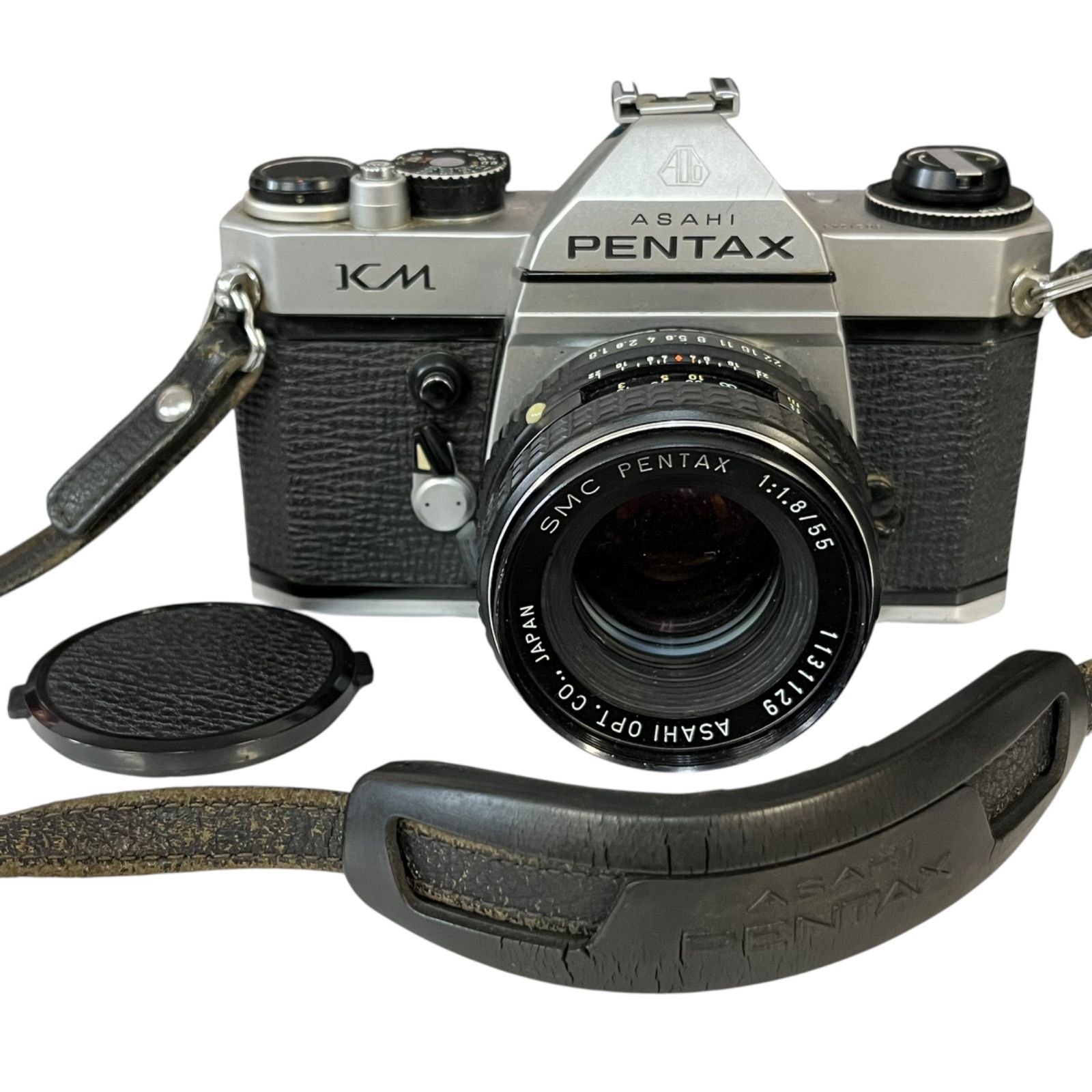 管33194】動作未確認☆ASAHI PENTAX KM + SMC PENTAX 55mm F1.8