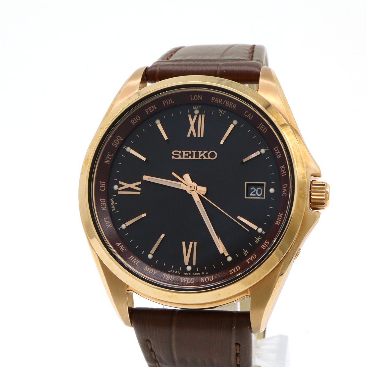 美品　SEIKO セイコー　7B75-0AA0 SBTM287 SEIKO セイコー セレクション 電波ソーラー デイト ピンクゴールド