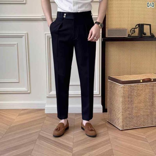 2XL メンズ ファッション 服 男性用 オシャレ シンプル 大人 かっこいい 大きいサイズ ストリート 紳士服 ボタン シングル プリーツ スーツ ダブル ボタン スリム カジュアル ビジネス シャツ 通勤 スーツ パンツ 快 パンツ