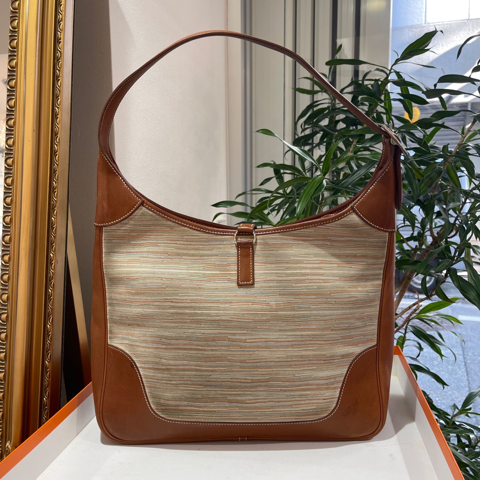 美品】HERMES エルメス トリム35 ヴィブラート×バレニア