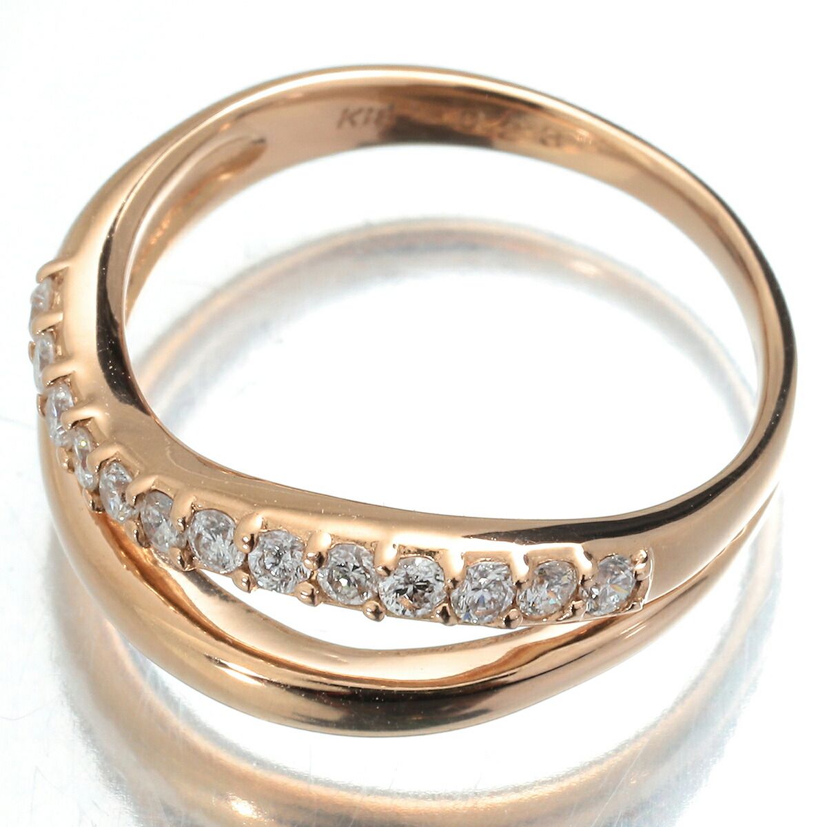 リング 指輪 ダイヤモンド 0.23ct K18 9号 中古 プレラブド 返品OK  