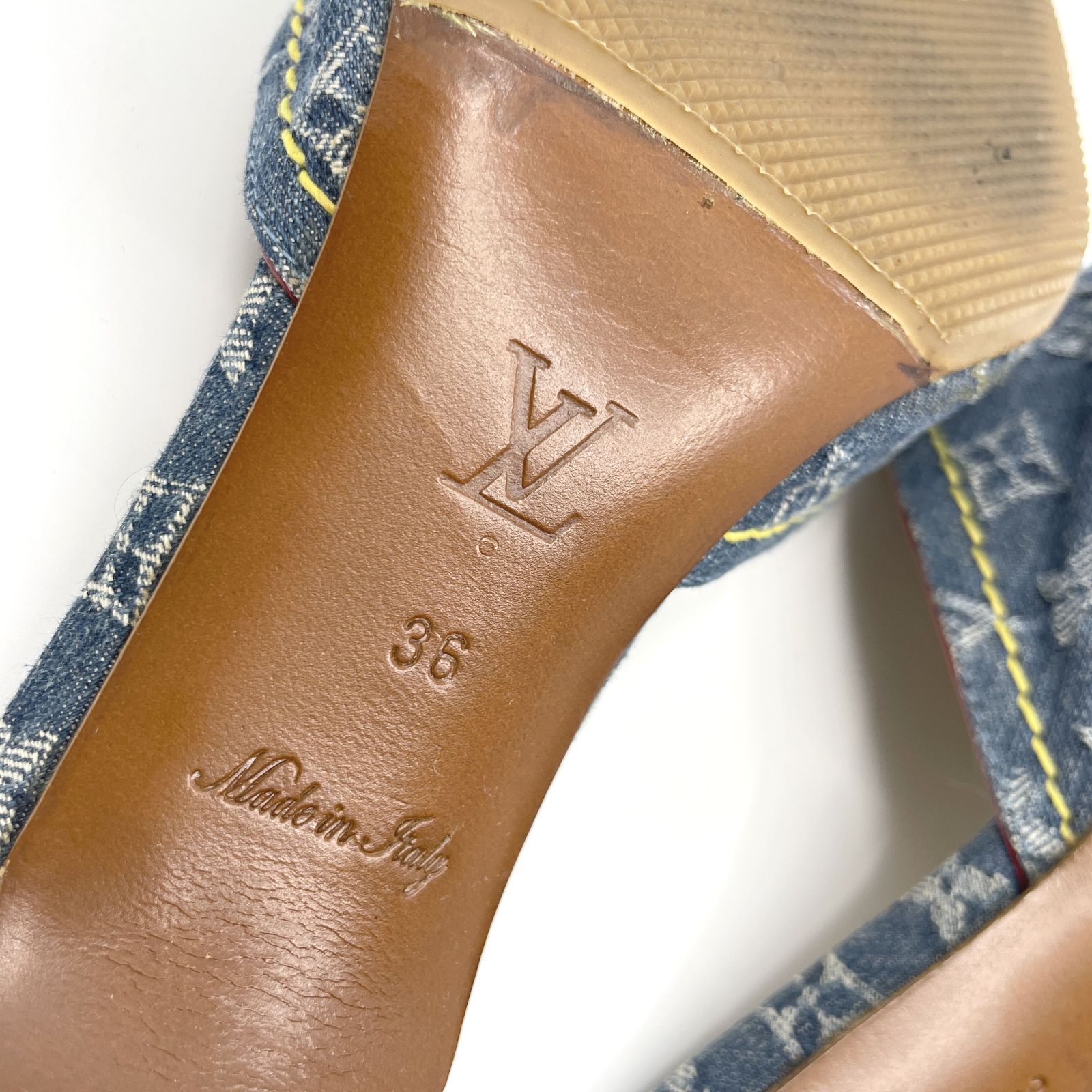 LOUIS VUITTON】ルイヴィトン ミュールサンダル モノグラムデニム  