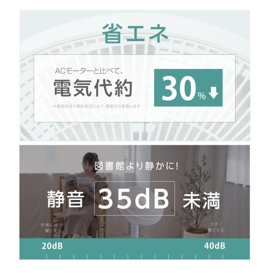 3D首振り リビング扇静音モード搭載
